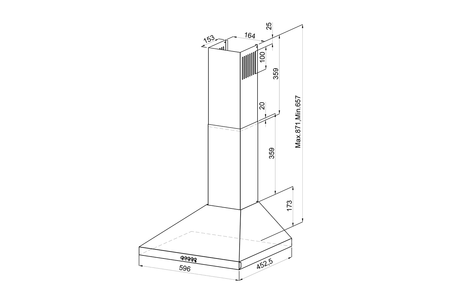 Вытяжка Briz 600 Black