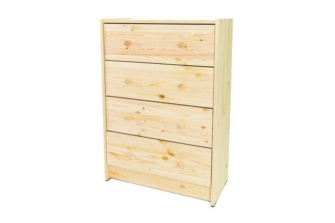 Изображение товара Комод Р 4 ящика натуральный цвет компактный для спальни и гостиной