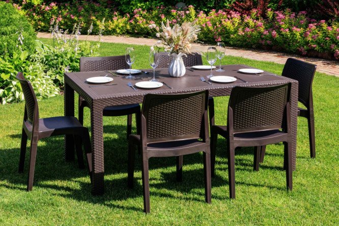 Изображение товара Обеденный комплект July M цвет коричневый