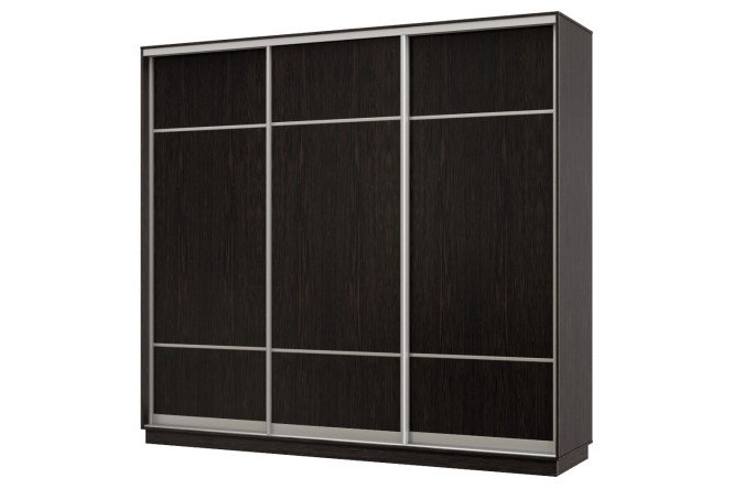 Изображение товара Шкаф-купе 3-дверный Практик 59 240х240х45 см, венге