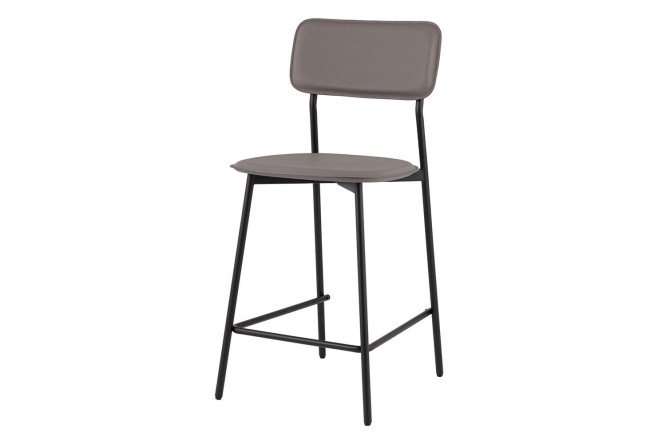 Стул барный Stool Group Mikkie 43х92х49.5 см, цвет обивки серый, ножек чёрный