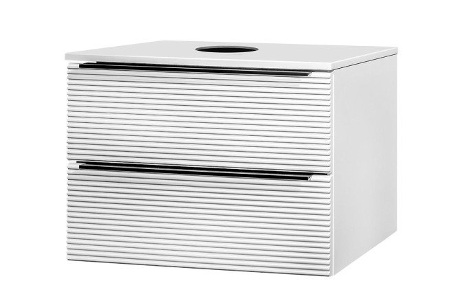 Изображение товара Подвесная тумба RUNO Орлеан 70 см белый матовый с глянцевым фасадом