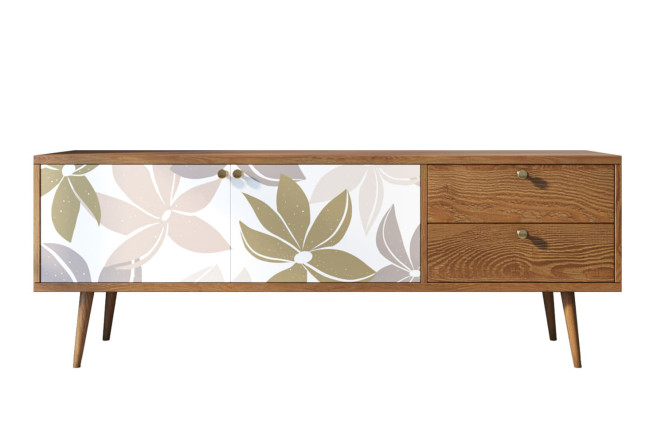 Изображение товара Комод Berber с 2 ящиками и 2 дверцами коричневый дизайн Print_27