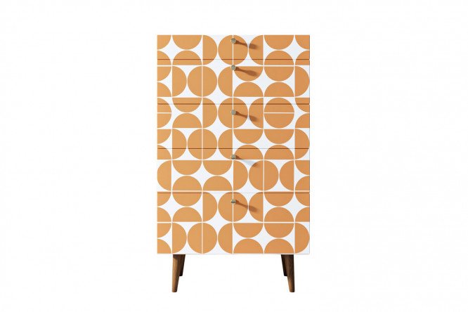 Изображение товара Комод Berber с принтованным фасадом и коричневым каркасом 70x120x45 см