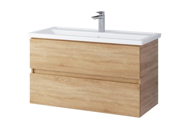 Изображение товара Тумба подвесная Sanstar Тоскана 411.1-1.4.1.КФОС 96.2 см, цвет каркаса дуб Сонома светлый, фасада дуб Сонома светлый