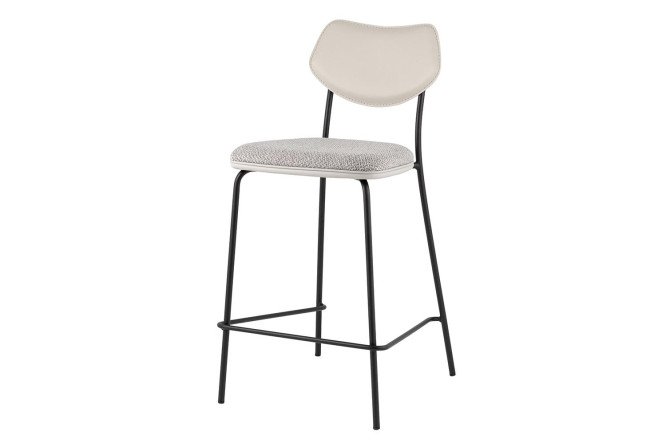 Изображение товара Стул Stool Group Casey 65 см с серой обивкой и чёрными ножками