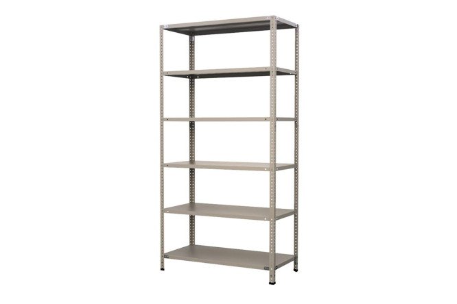 Изображение товара Стеллаж MS 200 прямой серый полуматовый 100х195х30 см для дома и офиса