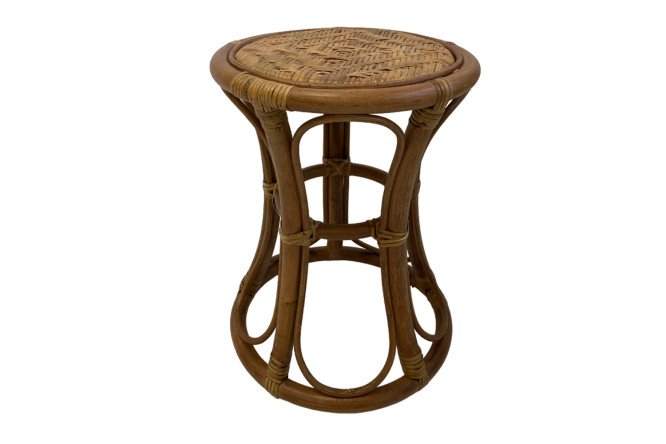 Изображение товара Табурет 12/14 миндаль матовый - ротанг, 45 см, 30 см ширина
