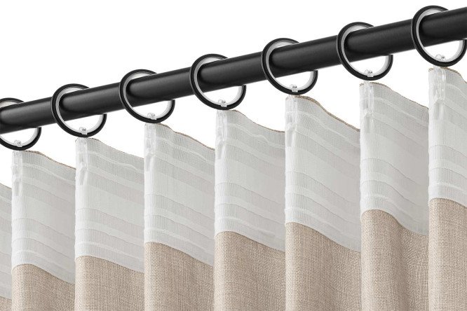 Штора на ленте MICASA Kosett 144х280 см, 1 шт., цвет бежевый