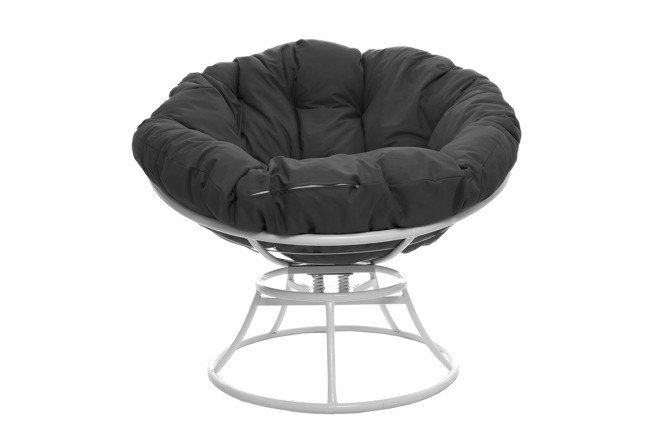 Изображение товара Кресло Папасан пружинка цвет каркаса белый, мягких элементов розовый