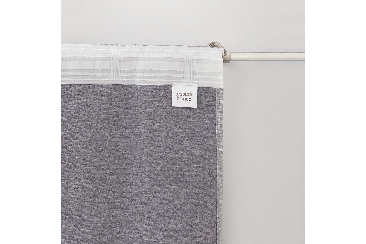 Штора ESTUDI BLANCO Ester 180х270 см, 1 шт., цвет серый