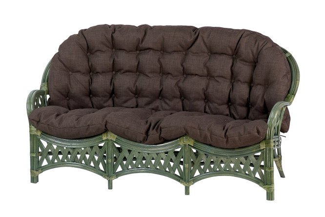 Изображение товара Диван Cobana 3-местный цвет каркаса оливковый, мягких элементов коричневый