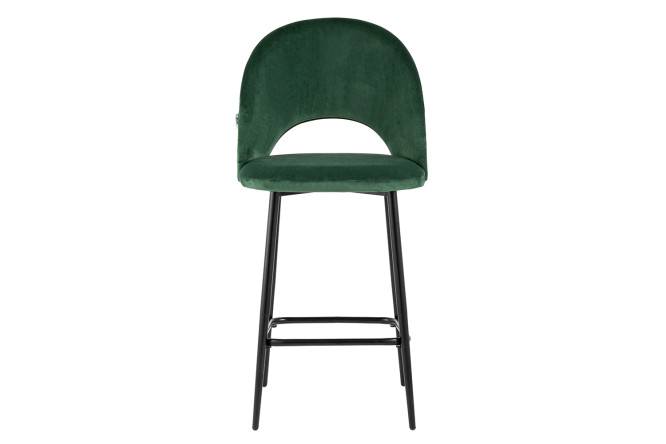 Стул полубарный Stool Group Меган 51х101х53 см, цвет обивки зелёный, ножек чёрный