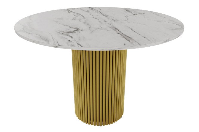 Изображение товара Стол GENGLASS Trubis wood с трубчатым подстольем 110х75х110 см