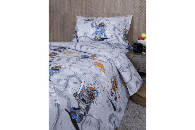 Комплект постельного белья Kids Роботы 1,5 спальный 143х215 см