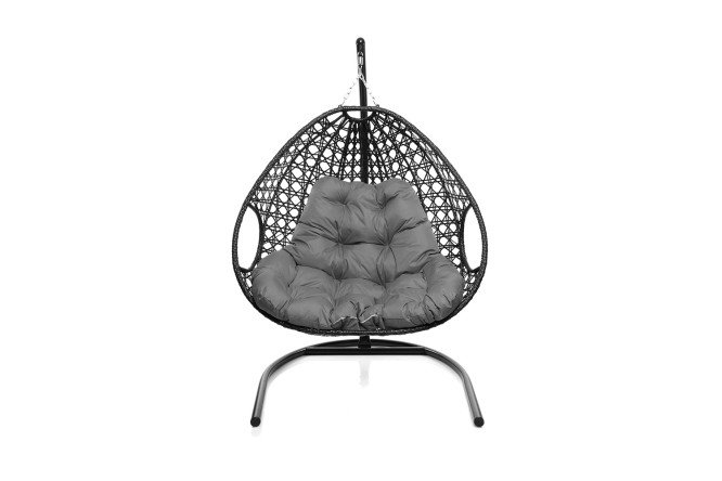 Изображение товара Подвесное кресло для двоих Люкс 119x186x120 см белое сталь