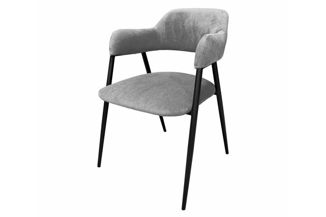 Изображение товара Стул Monako с подлокотниками 40 см в высоту мягкая обивка велюром