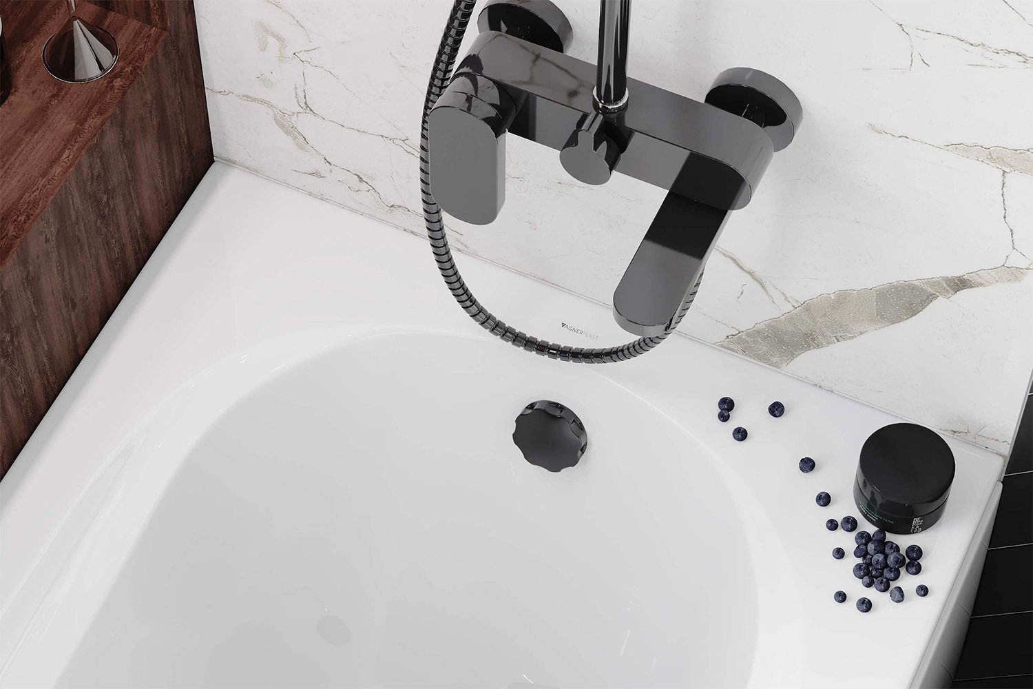 Ванна пристенная VAGNERPLAST Nymfa VPBA167NYM2E-04 160x70 см