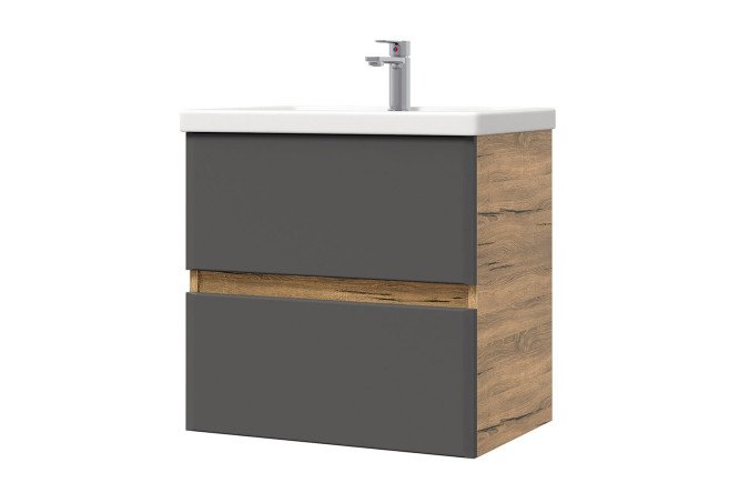 Изображение товара Подвесная тумба для ванной Vaus 60 61 см с раковиной в комплекте