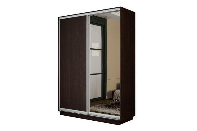 Изображение товара Шкаф-купе 2-дверный Slide-2 180х220х60 см венге серебро с зеркалом