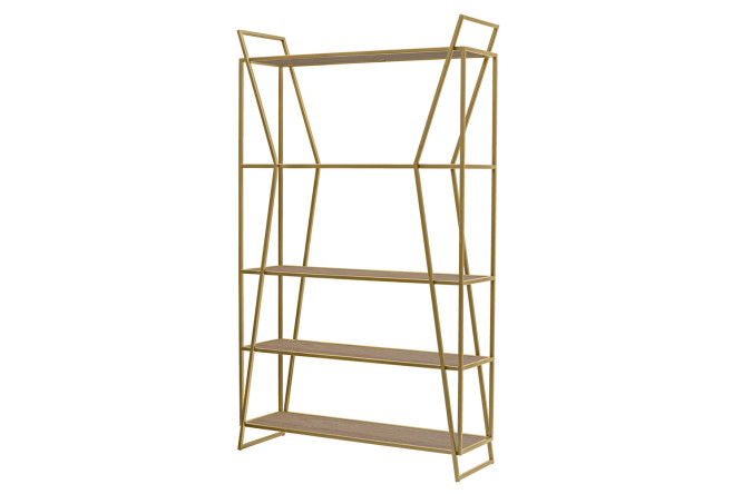 Изображение товара Стеллаж Oslo из металла и ЛДСП, стильный и прочный, размер 100х171х33 см