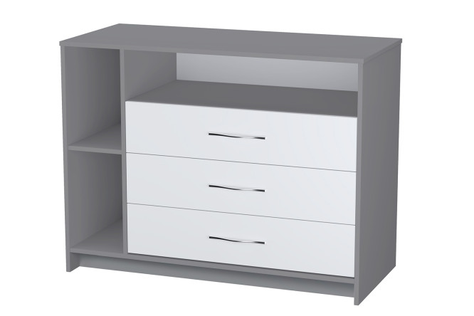 Изображение товара Комод Simple белый ЛДСП 113х86,5х50,5 см - современная мебель для хранения