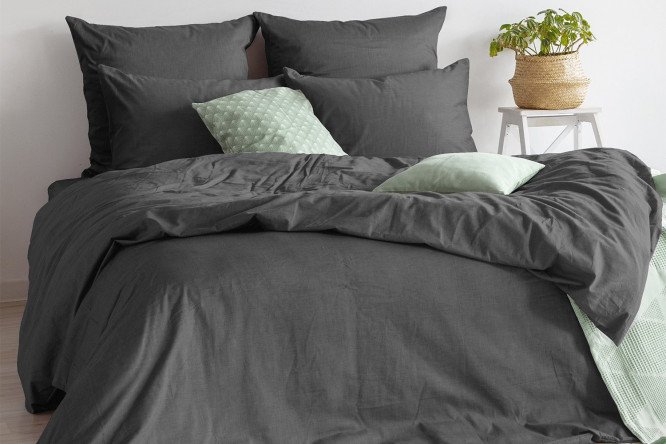 Набор наволочек Sateen Graphite 50х70 см, Сатин, 2 шт.