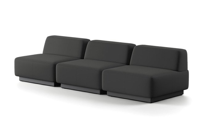 Изображение товара Модульный диван Сиб mod.2 270x70x90 см экокожа черный