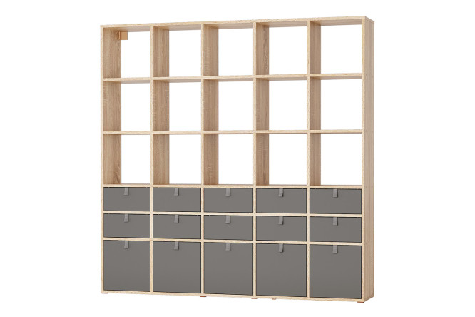 Изображение товара Стеллаж Bricks 25 секций с ящиками и дверками