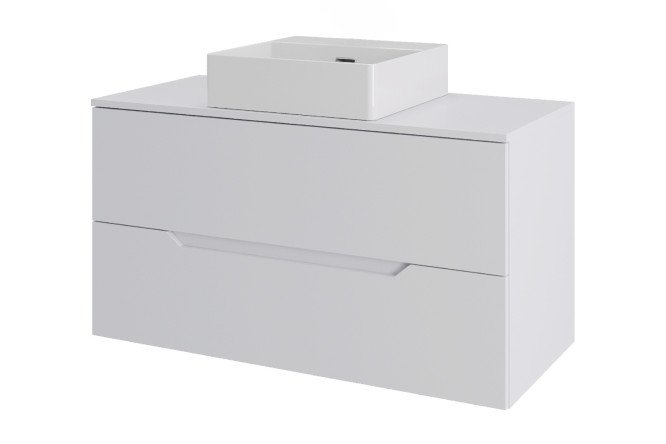 Изображение товара Подвесная тумба ORANGE Line 100 Li-100TuwMDF+B04-500W длиной 100.5 см для современного интерьера