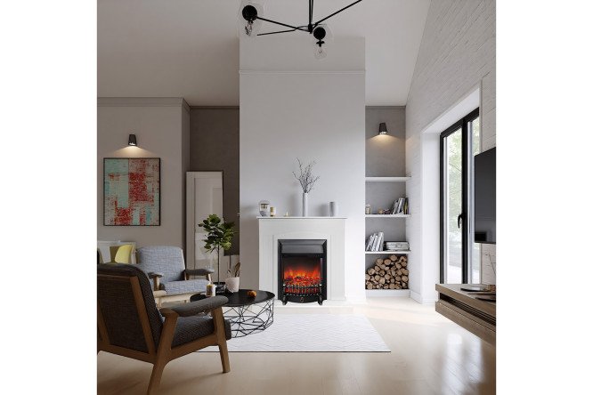 Каминокомплект RealFlame Crosby R STD WTM-F511 + Fobos LUX BL, напольный