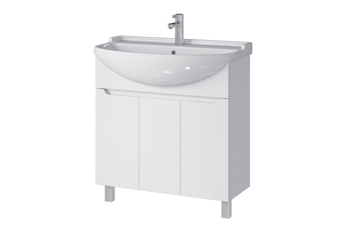 Изображение товара Тумба напольная Sanstar Лайн 348.1-1.5.1, белая, размеры 78,1х70х29,7 см