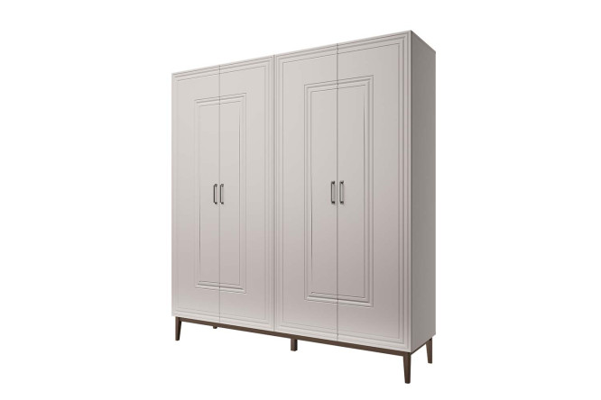 Изображение товара Шкаф для одежды Гориция с 4 дверями и МДФ фасадом, размеры 201,2х218,1х51,9 см