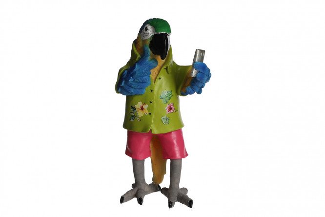 Декоративная фигурка Попугай с телефоном в ассортименте
