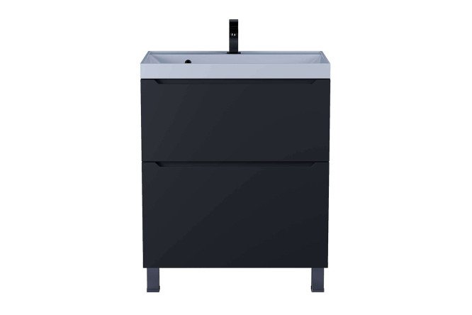 Изображение товара Напольная тумба для ванной Tanos 291120332 черный 70 см - стильная мебель для ванной комнаты