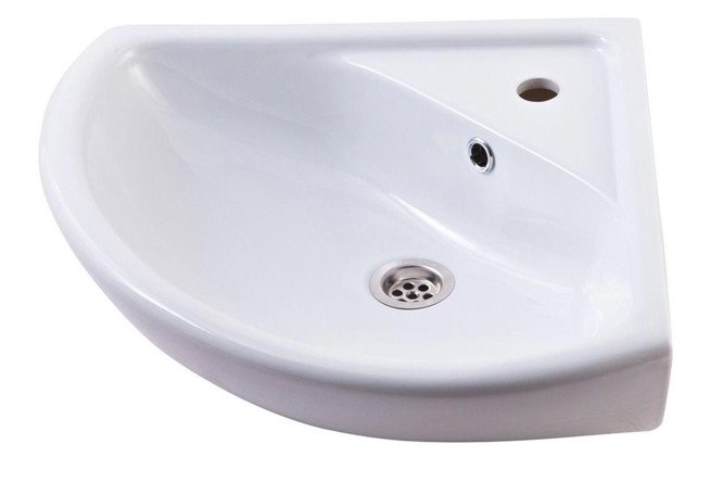 Изображение товара Умывальник полувстраиваемый Элегия угловой 65х18х49.5 см белый