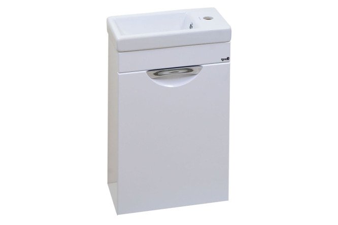 Изображение товара Тумба подвесная Милли правая 38,8 см белый каркас белый фасад