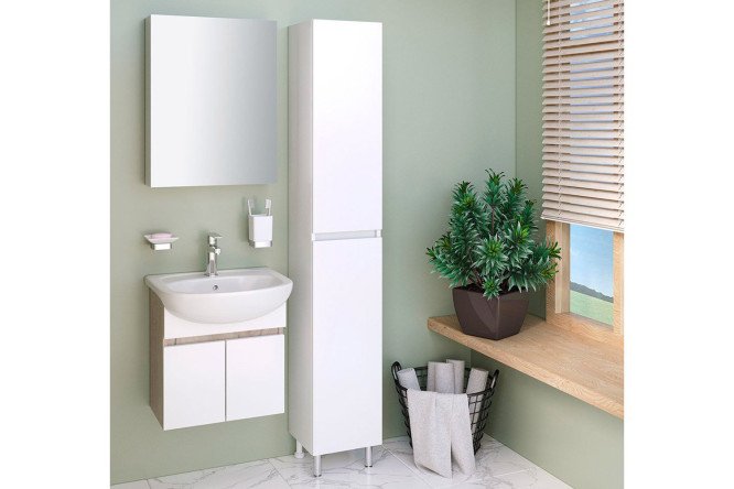 Изображение товара Мебель для ванной Лада с белым фасадом и вместительной тумбой
