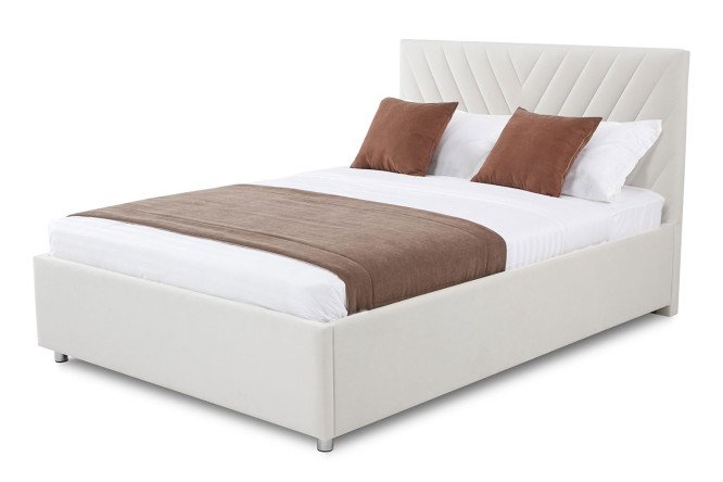Кровать Victori в комплекте с матрасом SLEEPLAB Relaxation молочная 140х200 см