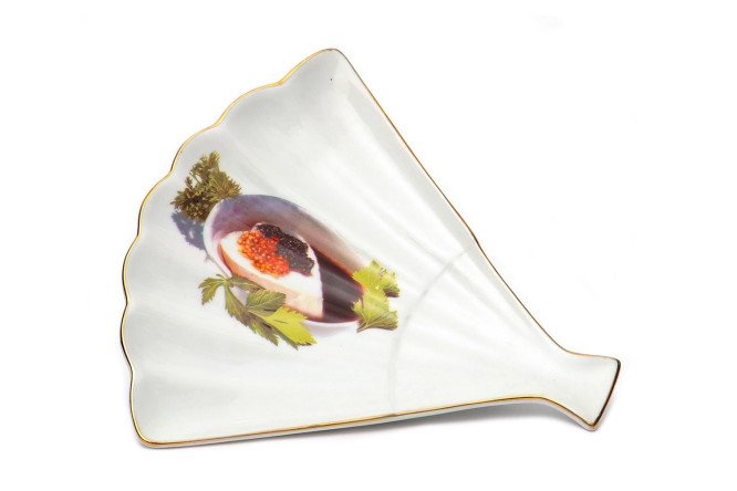 Изображение товара Икорница Guterwahl Party Time - фарфоровая икорная тарелка для сервировки
