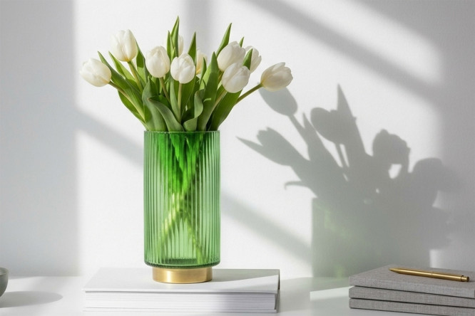Ваза Mandarin decor Лира 25 см, Стекло