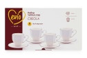 Набор чайных пар EVIO Creola на 4 персоны 4 перс., 8 предм., Костяной фарфор
