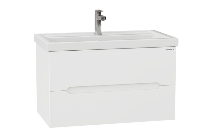 Изображение товара Тумба подвесная ONIKA Айленд 80 108060 белая 79 см для ванной комнаты