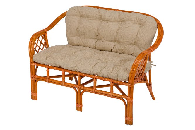 Изображение товара Диван 2-местный Marcos цвет каркаса коньячный, мягких элементов бежевый