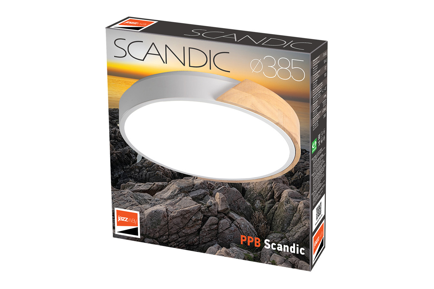 Светильник потолочный JAZZWAY PPB Sсandic-R 12 кв.м., LED, 38.5 см