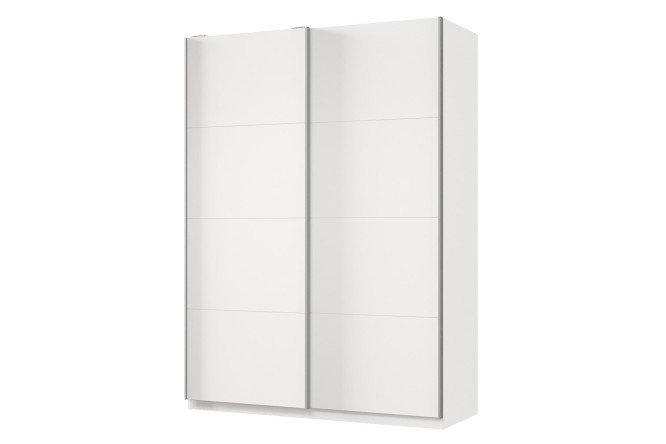 Изображение товара Шкаф-купе 2-дверный Практик 140x240x60 см, белый, профиль серебро