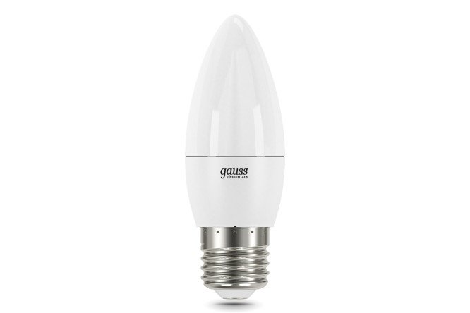 Изображение товара Лампа светодиодная Gauss Elementary E27, 12W, Свеча, 3000 К, Тёплый