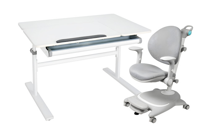 Комплект парта Colore Grey (new) + кресло Agosto Grey