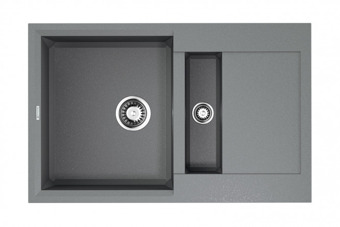 Изображение товара Мойка врезная с крылом OMOIKIRI Sakaime 78-2-GR 4993559, серый 78х50х22 см