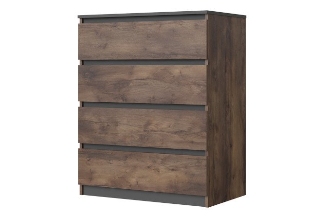 Изображение товара Комод Сноули с фасадом таксус графит, размеры 80,2х100х48 см